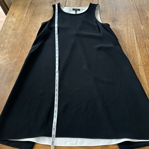 Rag & Bone Harper Black & White Split Back Shift Dress - Picture 4 of 6